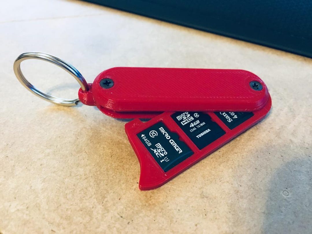 Microsd Card Keychain Micro SD Card Keychain Holder - Etsy
