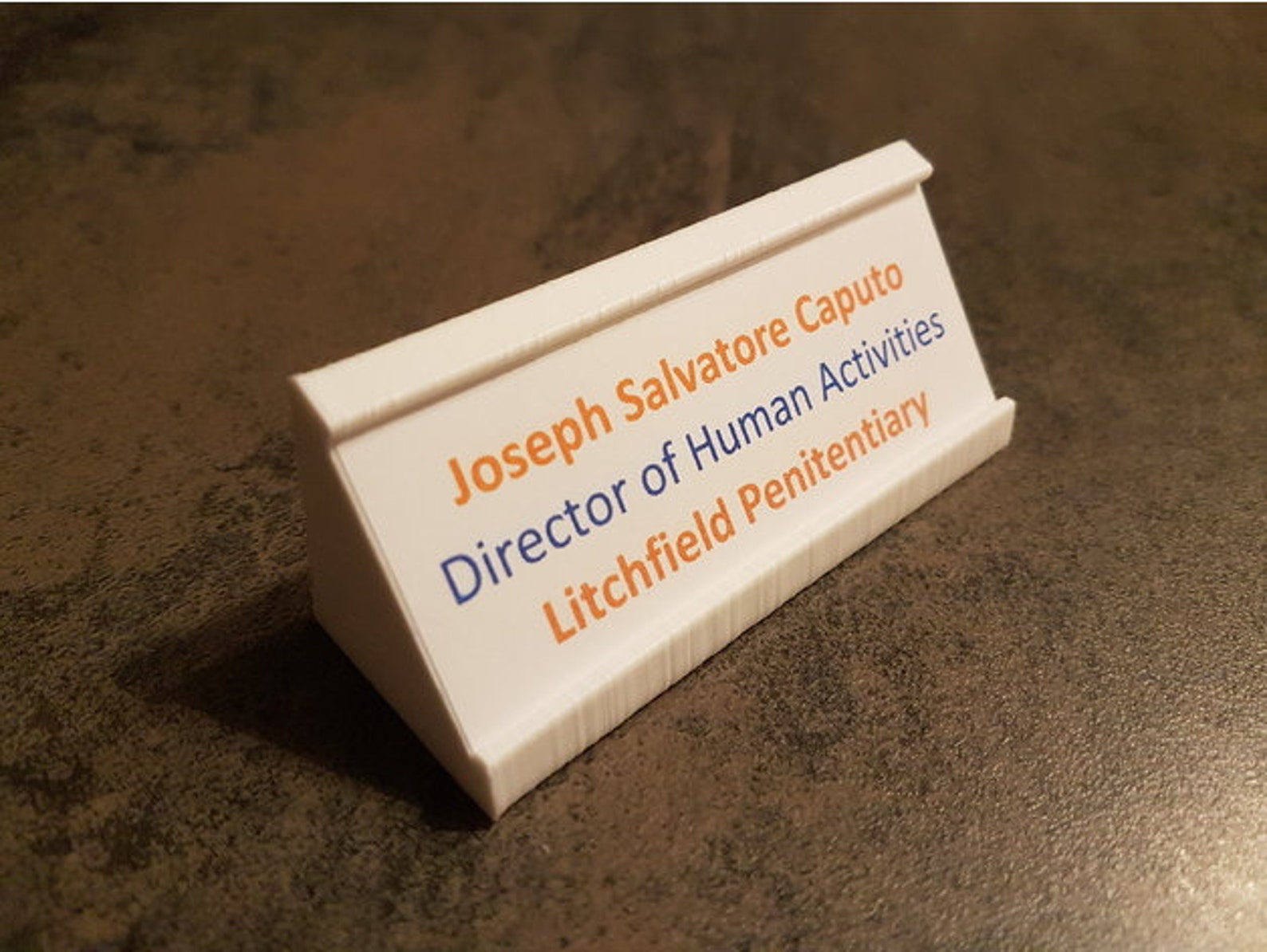 Desk Name Tag Holder / Desk Business Card Holder / Desktop Etsy