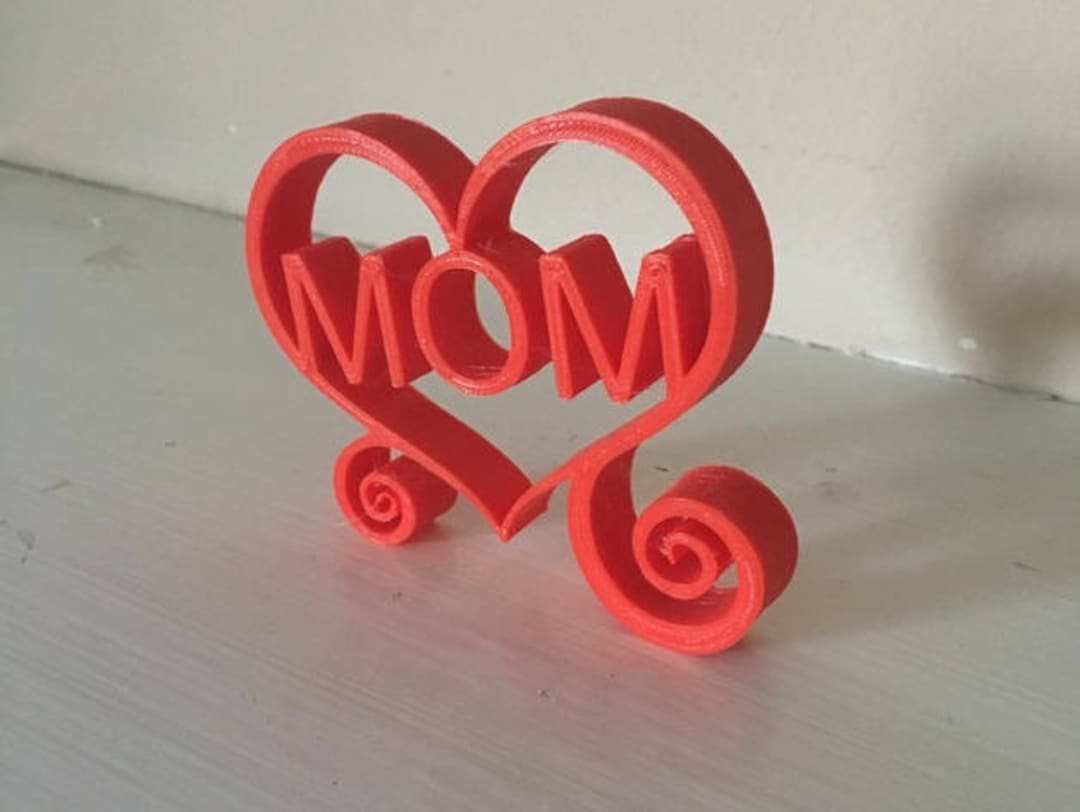 Uforudsete omstændigheder prøve overholdelse Love Mom Heart Gift for Mom Mothers Day Moms Birthday / 3D - Etsy