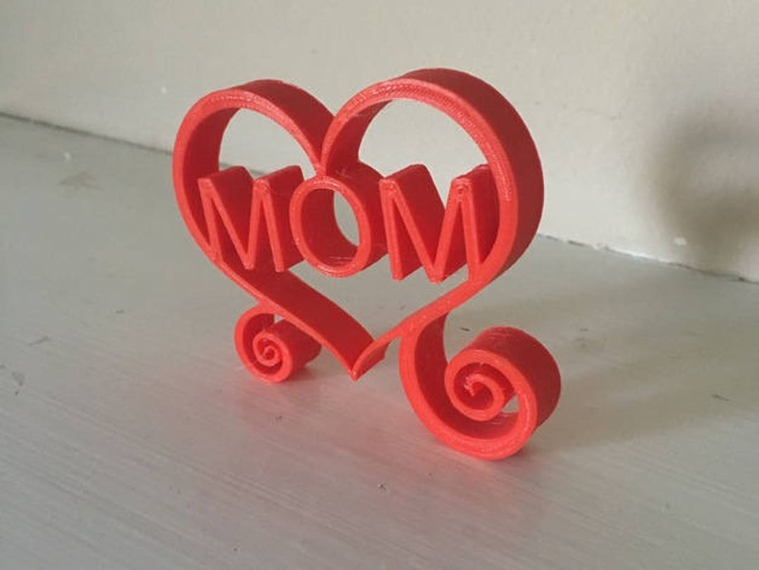 Buy Love Mom Heart Gift For Mom Mothers Day Moms Birthday / 3D Online In  India - Etsy