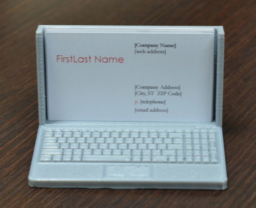 Laptop Business Card Holder Etsy