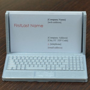 Laptop business card holder
