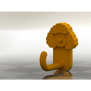 Dog Wall Hook / Puppy Hook / Poodle Hook / 3D Printed / Cute / Leash Hook / Gift / Dog Person