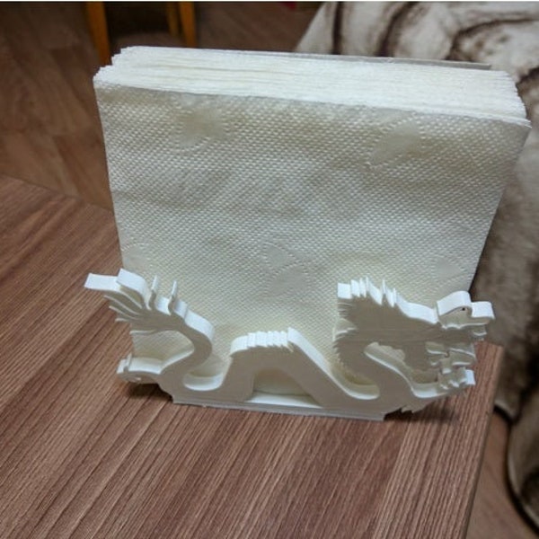 Dragon Napkin Holder / Unique Gift / Mother of Dragons / Fantasy / Gift / Home Decor / Kitchen / Asian Decor / Oriental / 3D Printed