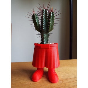 Maceta con pantalones cortos impresos en 3D: Maceta con pies peculiares