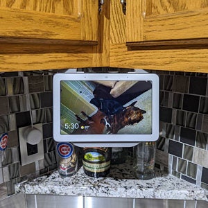 Google Home Hub gen1 Under Cabinet Hanger Bracket / 3d printed / Hub Max / nest hub / nest home image 2