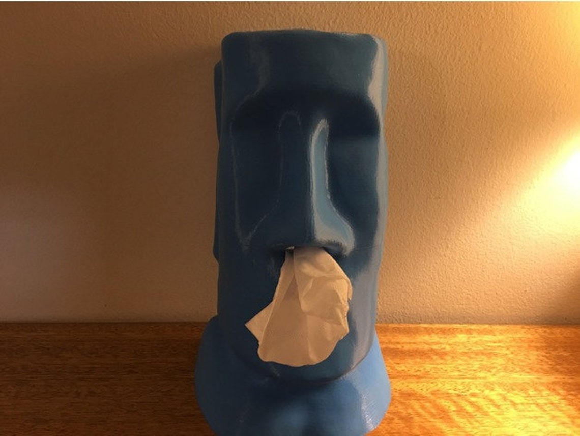 Moai Tissue Dispenser / Easter Island / Kleenex Dispenser / 3D Etsy