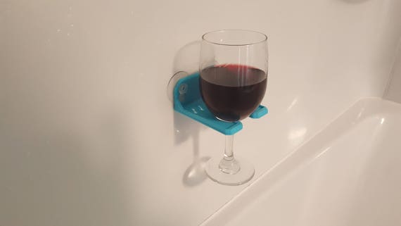 Bathtub Wine Glass Holder: Suction Cup Bath Accessory