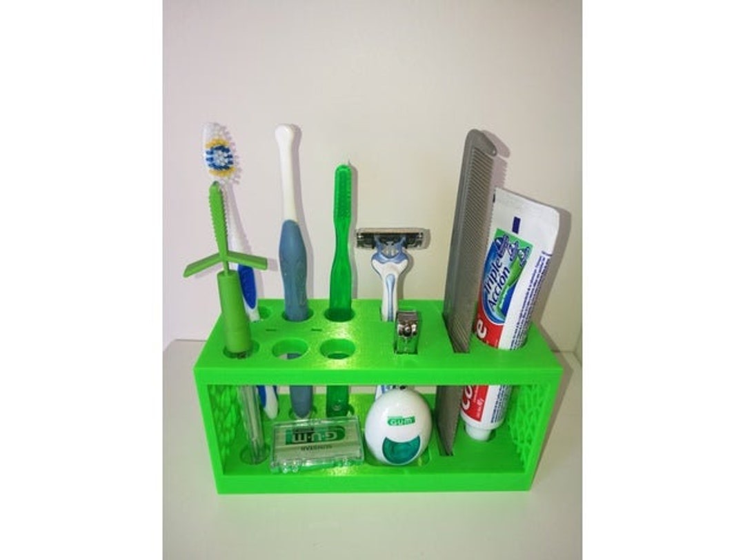 Bathroom Organizer / Toothbrush Organizer / Toiletries Rack / 3D Printed Etsy