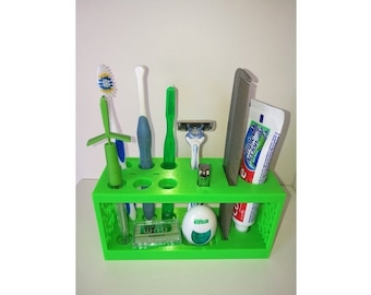 Organizador de baño / organizador de cepillo de dientes / estante de artículos de tocador / Impreso en 3D