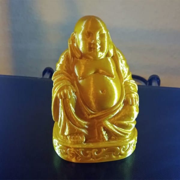 Laughing Buddha statue / 3D Printed / asian decor / buddhism / buddha / boho / eclectic / home decor / gift / unique / cute / pretty