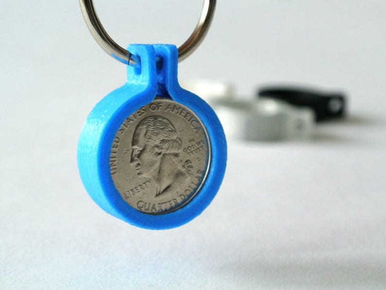 Quarter Coin Holder 2pk Keychain Money Holder Emergency Money Etsy