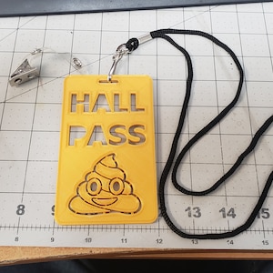 Hall Pass / Bathroom Pass / Gift for Teacher / Back to School / poop emoji