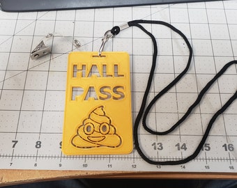 Hall Pass / Bathroom Pass / Gift for Teacher / Back to School / poop emoji