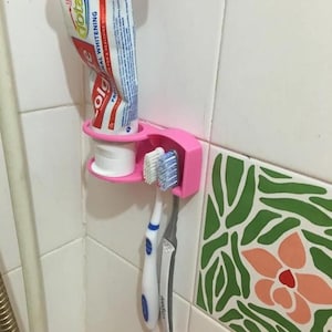 Wall mounted Toothbrush and toothpaste holder