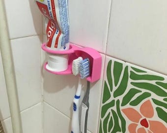 Wall mounted Toothbrush and toothpaste holder