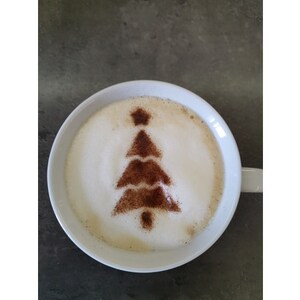 Christmas Tree Coffee Stencil
