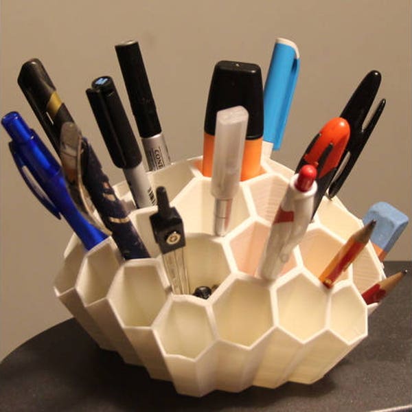 Honeycomb Desk Organizer: 3D Printed Pen & Pencil Holder