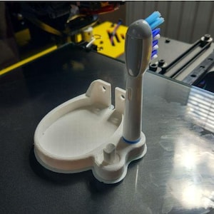 Oral B Wall Mount With Monolithic Stem (color ring visible) / 3D printed