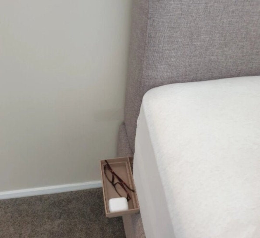 Bedside Tray / Mattress / Boxspring / Slide in / Holder / Dorm / Studio