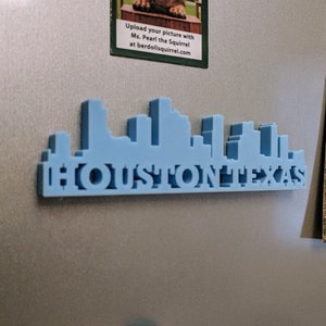 Texas city skylines magnets / Houston / Austin / Dallas / College Station
