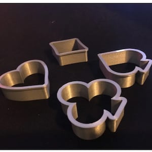 Conjunto de 4 naipes de cortadores de biscoitos/cartas/jogos/noite de jogos/presente de anfitriã/diversão/padeiro/cozimento/biscoitos/cortador de biscoitos