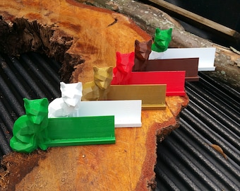 Low Poly Dog/Fox Business Card Holder: Animal Lover Gift