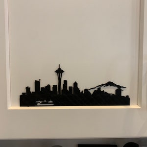 Seattle Skyline / mt rainier / 3d printed