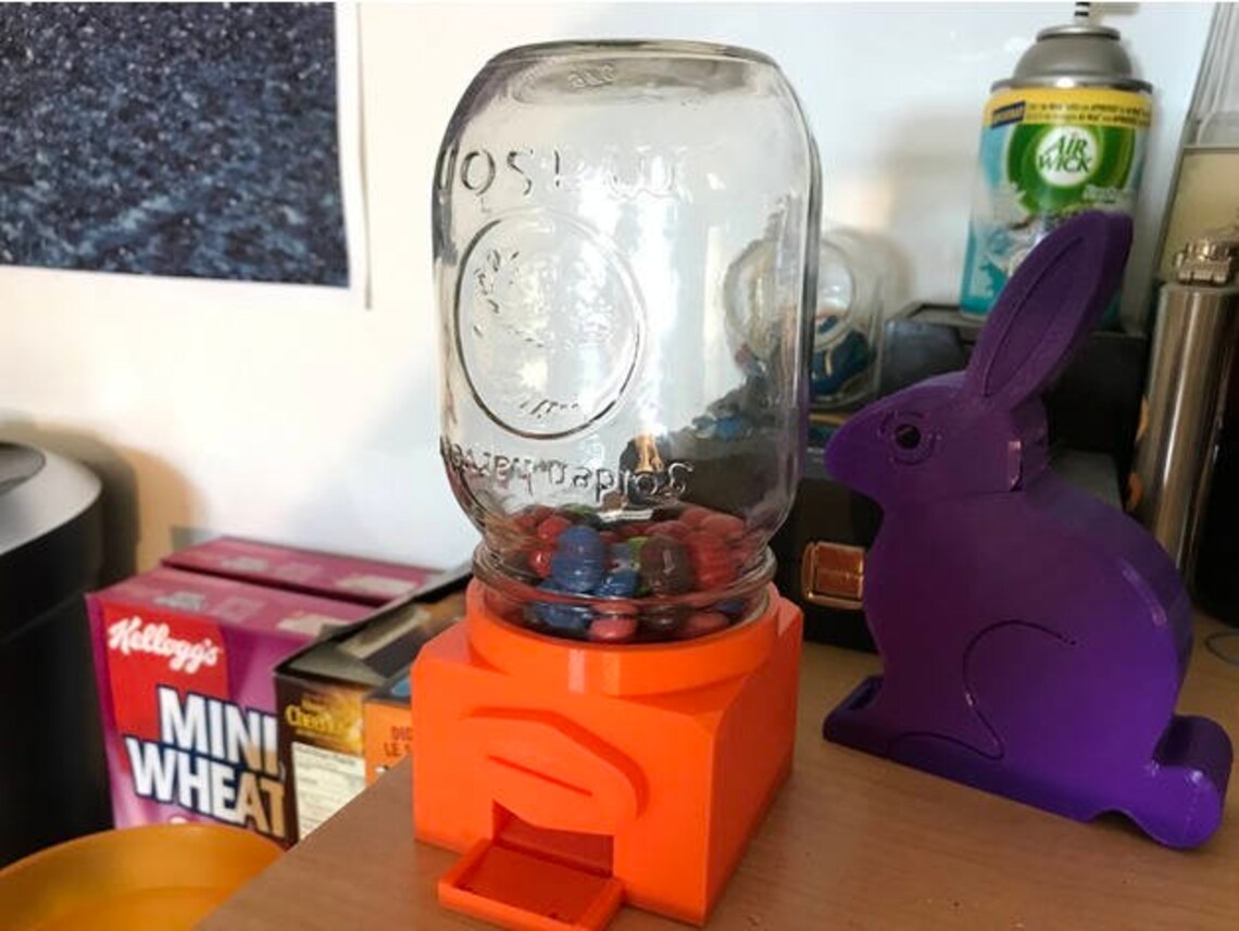 Mason Jar Candy Machine / 3D Printed Etsy
