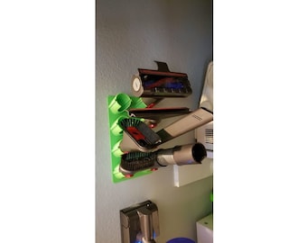 wall mount Dyson V7, V8, V10, V11, V15  Accessory Rack for 8 attachments / 3D Printed
