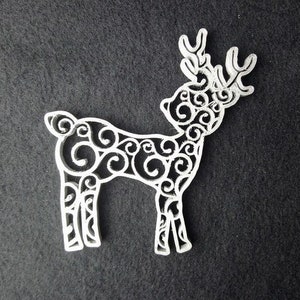 Christmas Tree Ornament - Reindeer Swirl