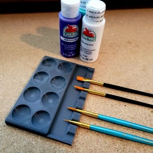 Paint Palette and Brush Rest
