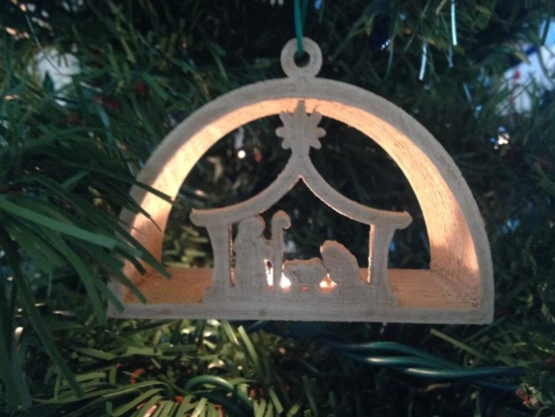 キリスト降誕の飼い葉桶のクリスマスオーナメント：記念品ギフト 