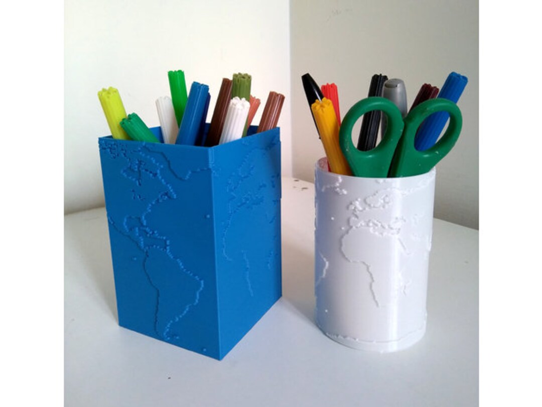 Earth Pen Holders / World Pen Holder / Globe Pen Holder / Etsy