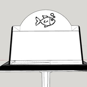 customized fish headstone / tombstone / grave marker / personalized / funeral