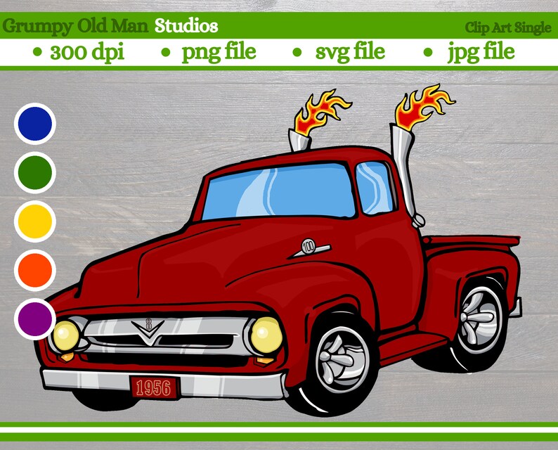 Download Digital Download Hot Rod Truck Png File Classic Ford Truck Clip Art Old 1950s Truck Svg File Eps File Vintage Pick Up Truck Clip Art Art Collectibles Delage Com Br