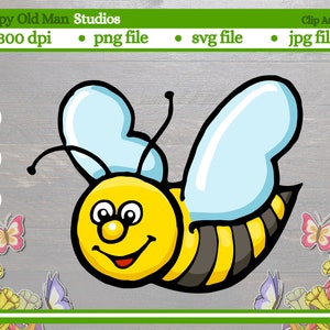 Bienen Clip Art | bienen png | süßer Karton Bienen | entzückende Hummel | png-Datei | svg Datei | jpg-Datei | eps Datei | digitaler Download