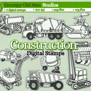 selos digitais de construção - selos desenhados à mão para download digital