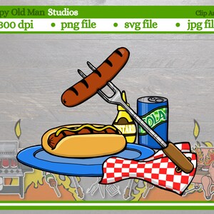 Hot Dog ClipArt | Wurst Png | Grill-Gewürze | Grillen Clipart | Png-Datei | Svg-Datei | eps-Datei | digitaler Download