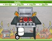 gas grill clip art grilling clipart bbq summer png file svg file eps file digital download