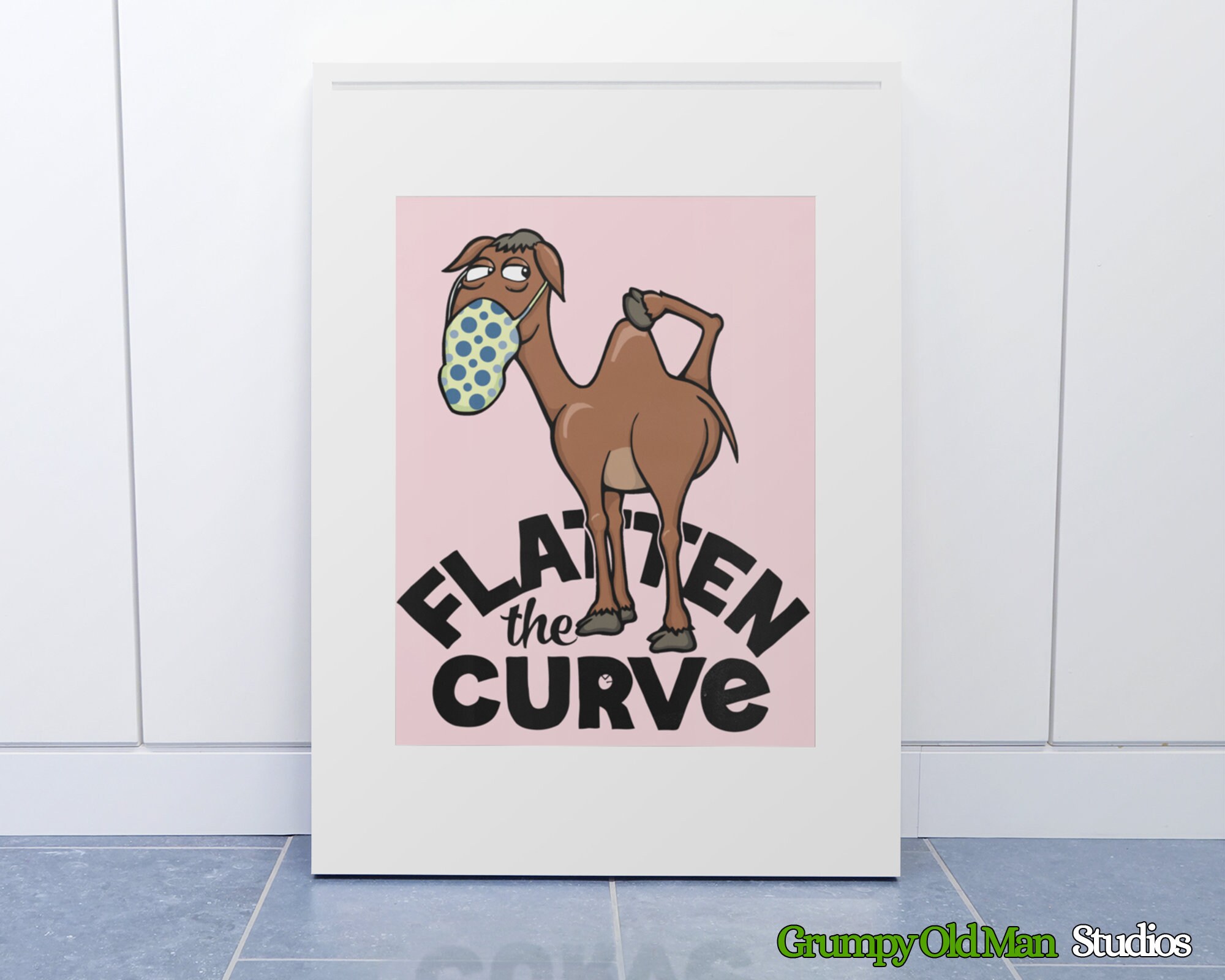 Camel with face mask clip art face mask wearing camel png Etsy