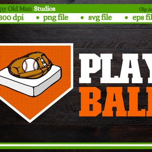 Kugel und Handschuh ClipArt | Spielball | Home Base | svg-Datei | png-Datei | eps-Datei | digitaler Download