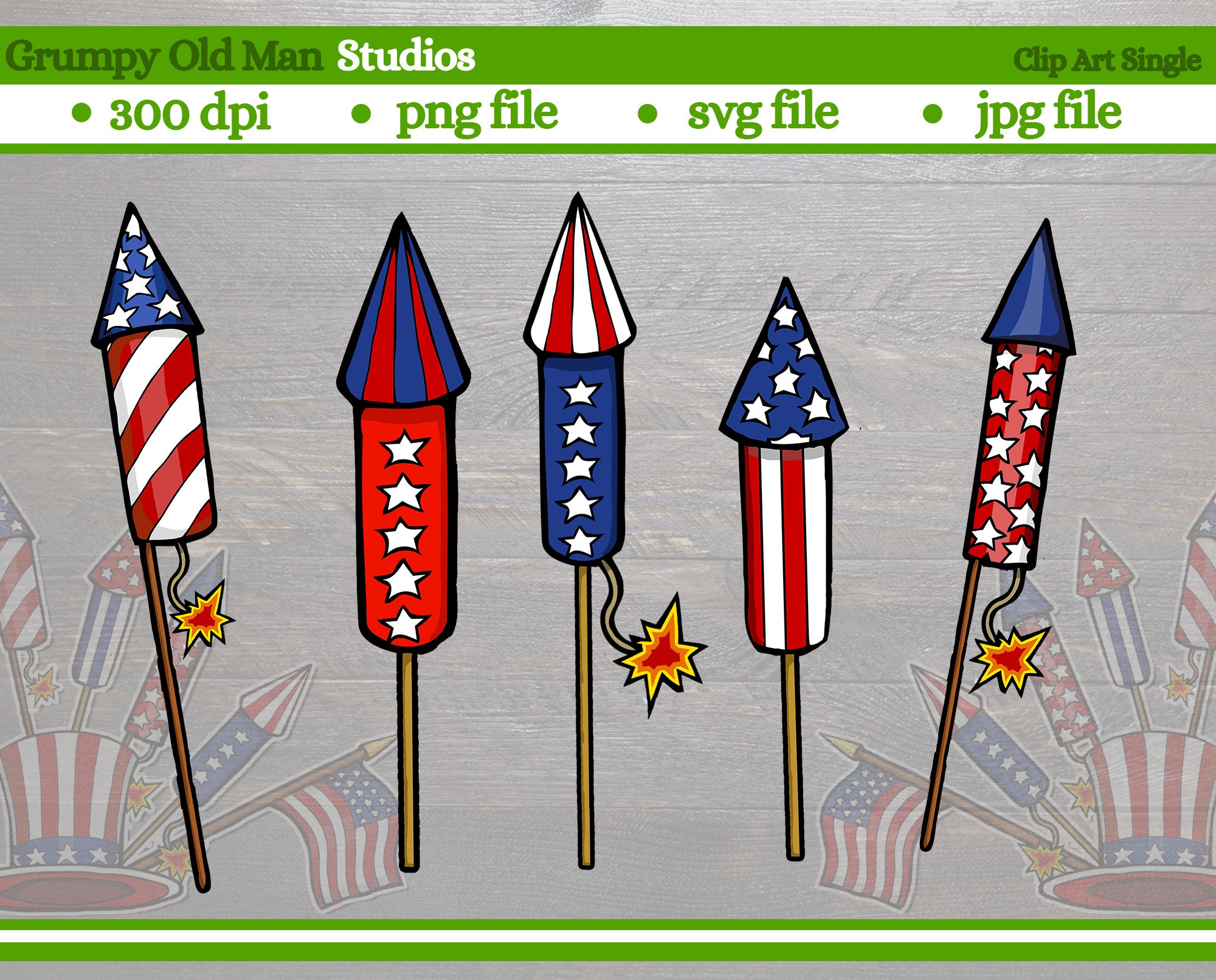 4th of july rockets free clip art