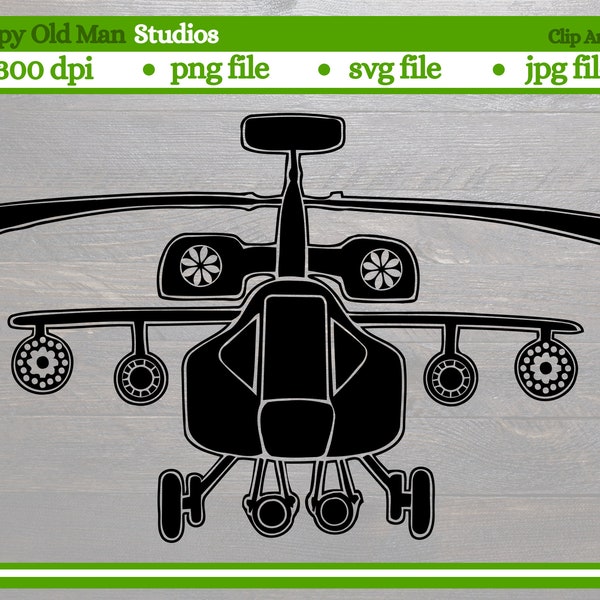 Hélicoptère Apache coupé fichier | hélicoptère de l'| véhicule militaire | fichier png | eps fichier | svg fichier téléchargement numérique