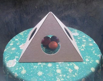 Cardboard Pyramid: The Open Giza Fold-up Cardboard Pyramid