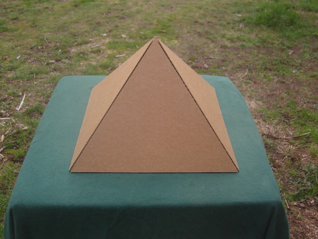 Cardboard Pyramid the Giza Foldup Cardboard Pyramid Etsy