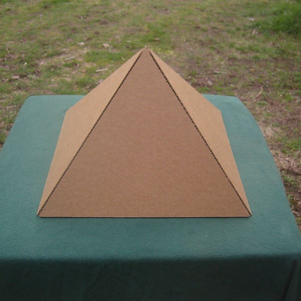 Cardboard Pyramid: The Giza Fold-up Cardboard Pyramid