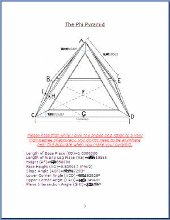 Pyramid Blueprints for the Deluxe Giza Nubian and Russian - Etsy Canada