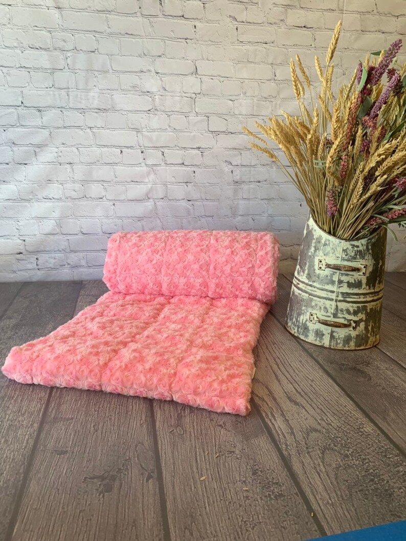 Pink Weighted Blanket Luxe Cuddle Rose Weighted Blanket Etsy