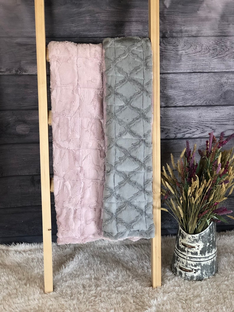 Double Minky Weighted Blanket for Adults and Kids Pink and Etsy